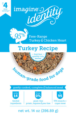 Identity Gently Cooked Frozen Turkey Dog Food 14 Oz
