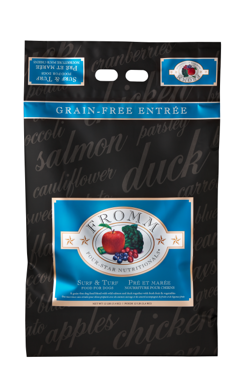 Fromm surf and top turf dog food review