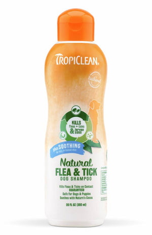 Tropiclean Natural Flea and Tick Shampoo Plus Soothing 20 oz.