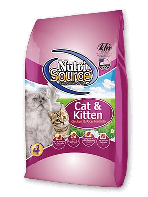 Nutri Source Complete Cat and Kitten Chicken and Rice 6.6 lb. Cat