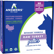 Answers Detailed Frozen Raw Turkey Patties Dog Food 4 lb.