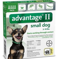 Advantage II Small Dog 4 Pack - Green