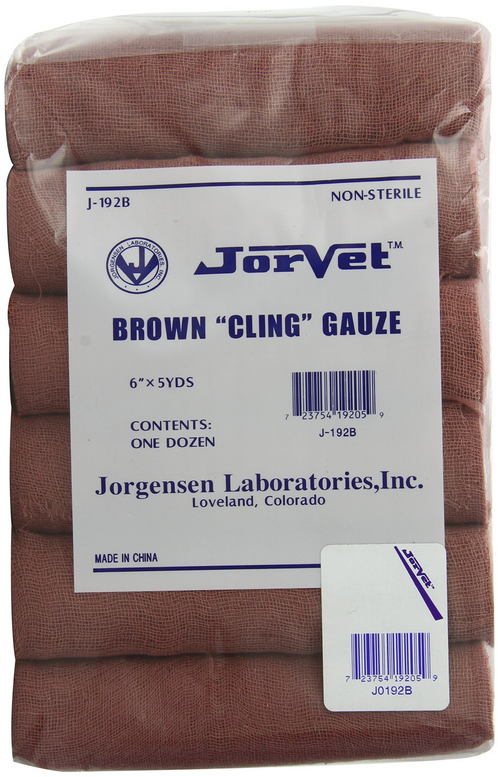 Brown Cling Gauze 6 in. x 5 yd. 12 pk