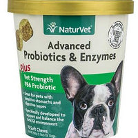 NaturVet Advanced Probiotics and Enzymes Soft Chews for Dogs 70 ct.