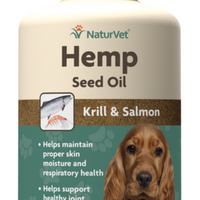 NaturVet Hemp Krill and Salmon Oil 16 oz.