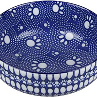 Ore Speckle and Spot Deep Bowl in Bandana Blue