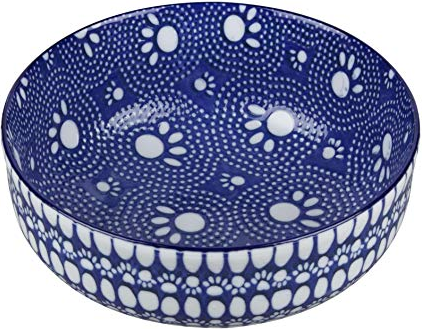 Ore Speckle and Spot Deep Bowl in Bandana Blue