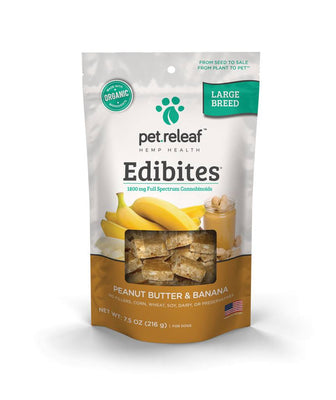 Pet Releaf Large Breed Edibites - Peanut Butter and Banana 30 ct.
