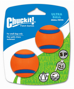 ChuckIt Small Ultra Rubber Ball - 2 pack