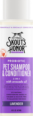 Skouts Honor Probiotic Pet Shampoo/Conditioner - Lavender 16 oz.