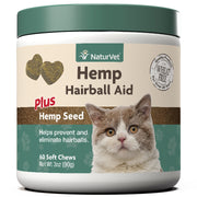 NaturVet Hemp Hairball Aid for Cats 60 ct.