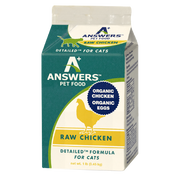 Answers Detailed Frozen Raw Chicken Cat Food 1 lb.