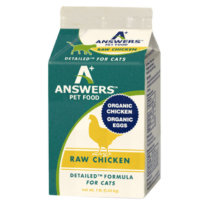 Answers Detailed Frozen Raw Chicken Cat Food 1 lb.