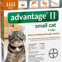 Advantage II Orange Small Cat 4 Pack