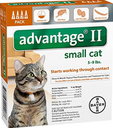 Advantage II Orange Small Cat 4 Pack