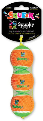 Spunky Pup Squeaky Tennis Balls Medium