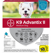 K9 Advantix II Teal Medium Dog 2 Pack