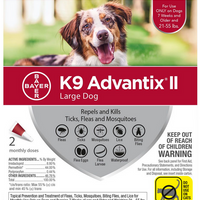 K9 Advantix II Red Large Dog 2 Pack