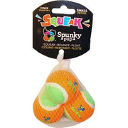Spunky Pup Small Squeaky Tennis Ball Pack