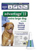 Advantage II Blue X-Large Dog 4 pk