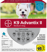 K9 Advantix II Teal Medium 4 pk